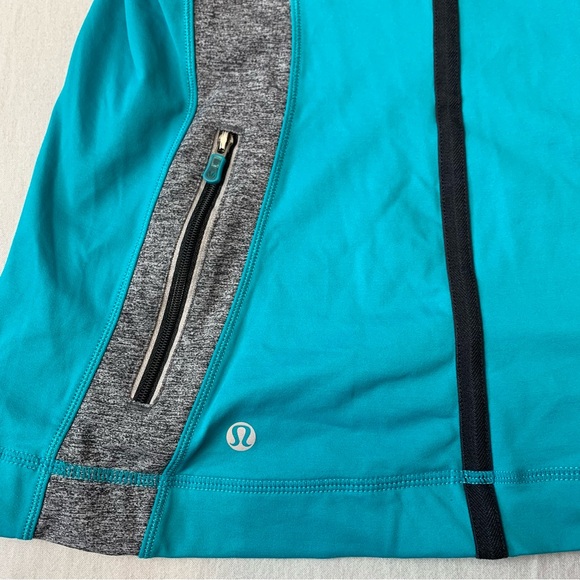 Lululemon run track hoodie turquoise colour size 8 - Picture 3 of 7